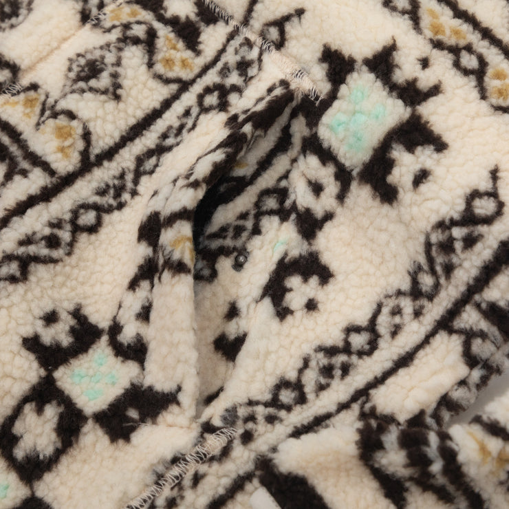 DICKIES Hays Quarter Zip Sherpa Jacket in CREAM