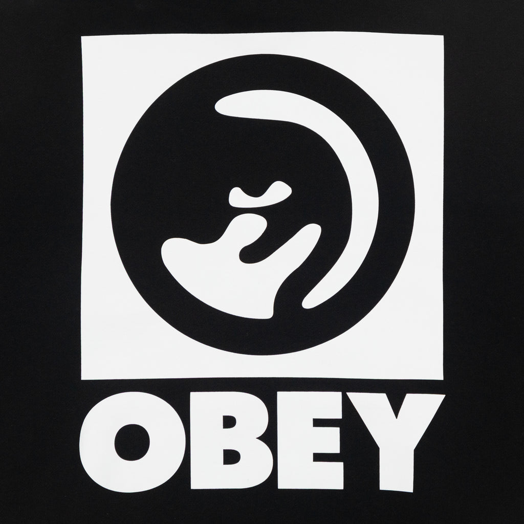 OBEY Heavyweight Terry Hoodie in BLACK