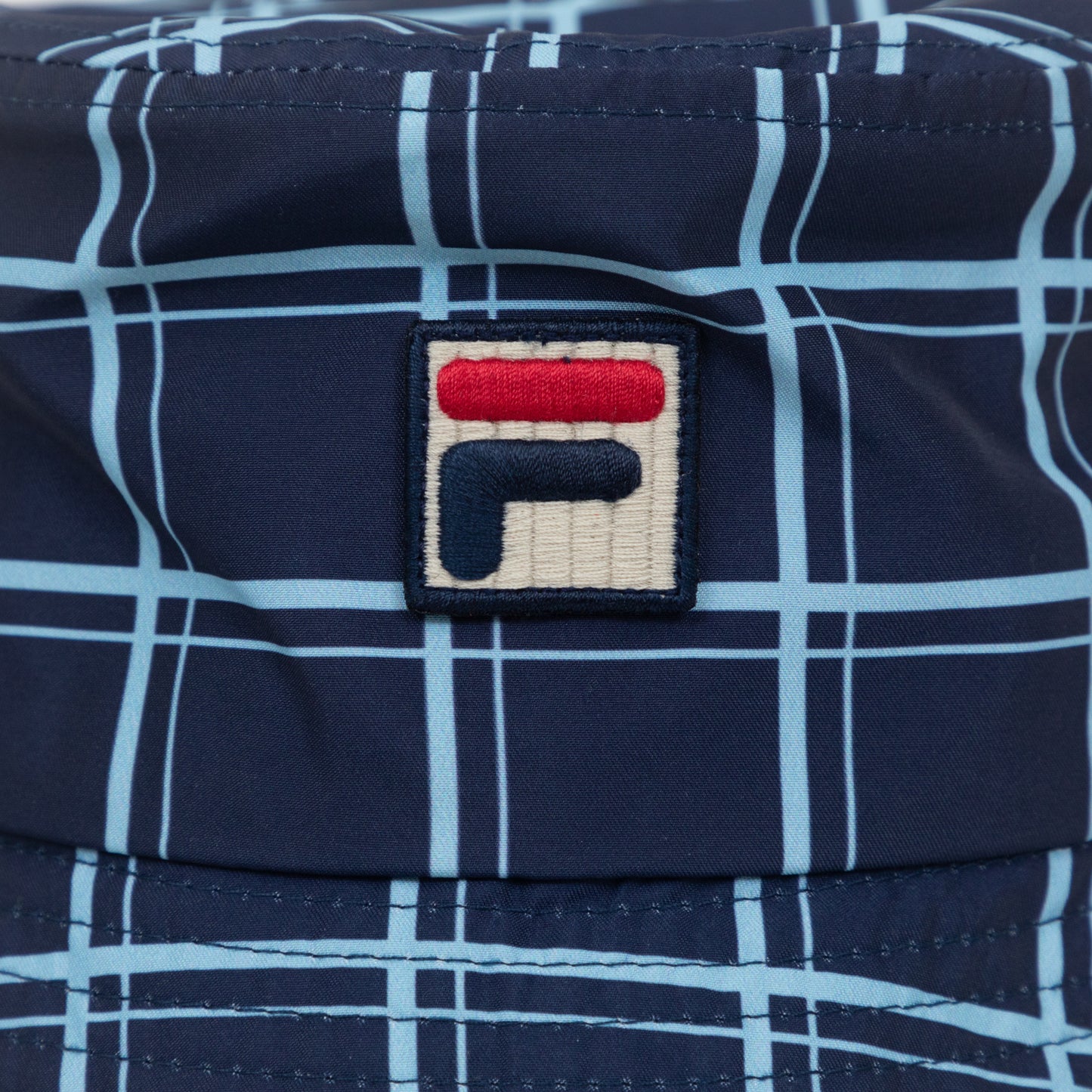 FILA Heritage Check Bucket Hat in BLUE & NAVY