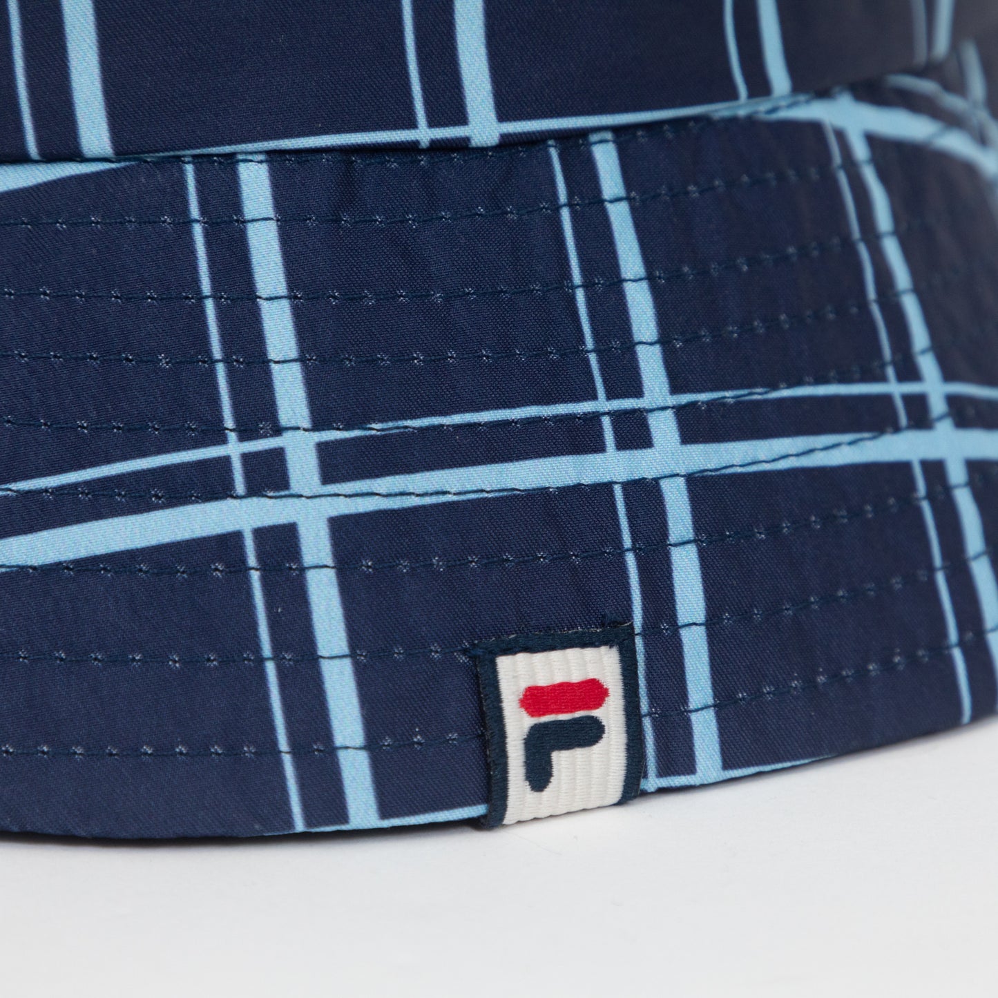 FILA Heritage Check Bucket Hat in BLUE & NAVY
