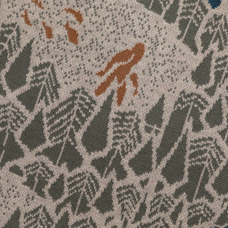 KAVU Highline Sasquatch Knit Sweatshirt in GREEN & BEIGE