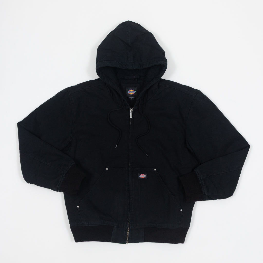 DICKIES Hilham Hooded Canvas Jacket in BLACK