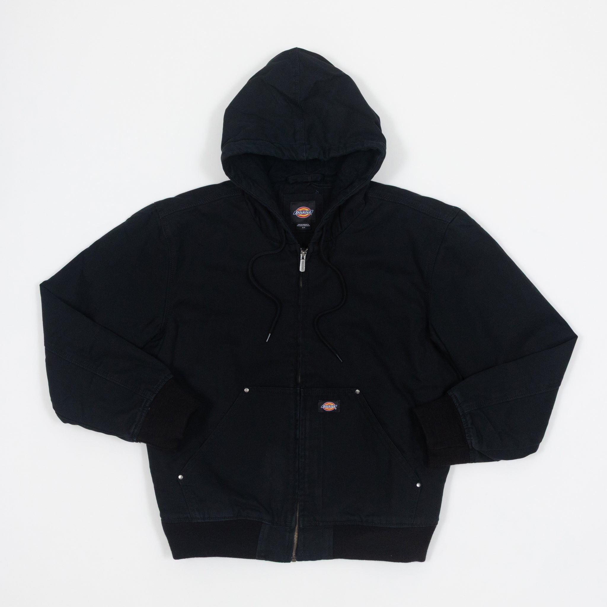 DICKIES Hilham Hooded Canvas Jacket in BLACK