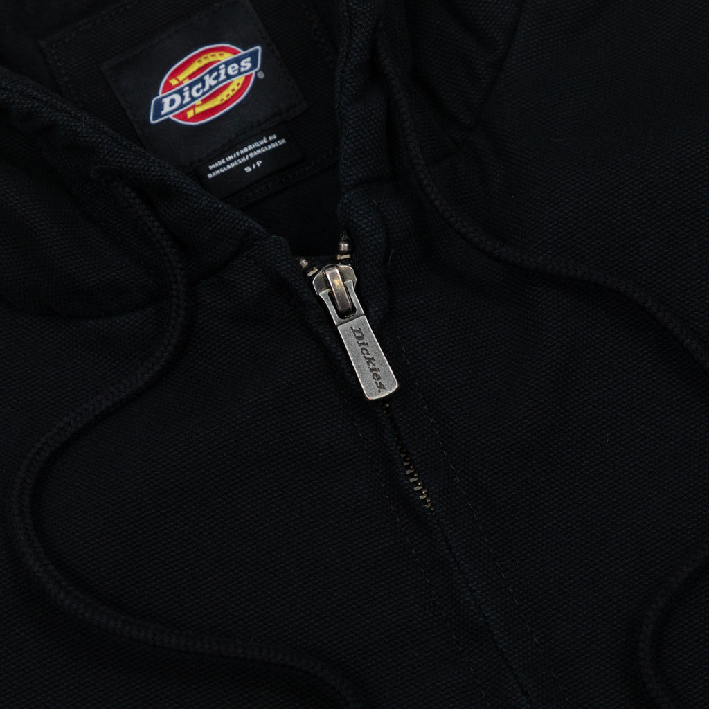DICKIES Hilham Hooded Canvas Jacket in BLACK