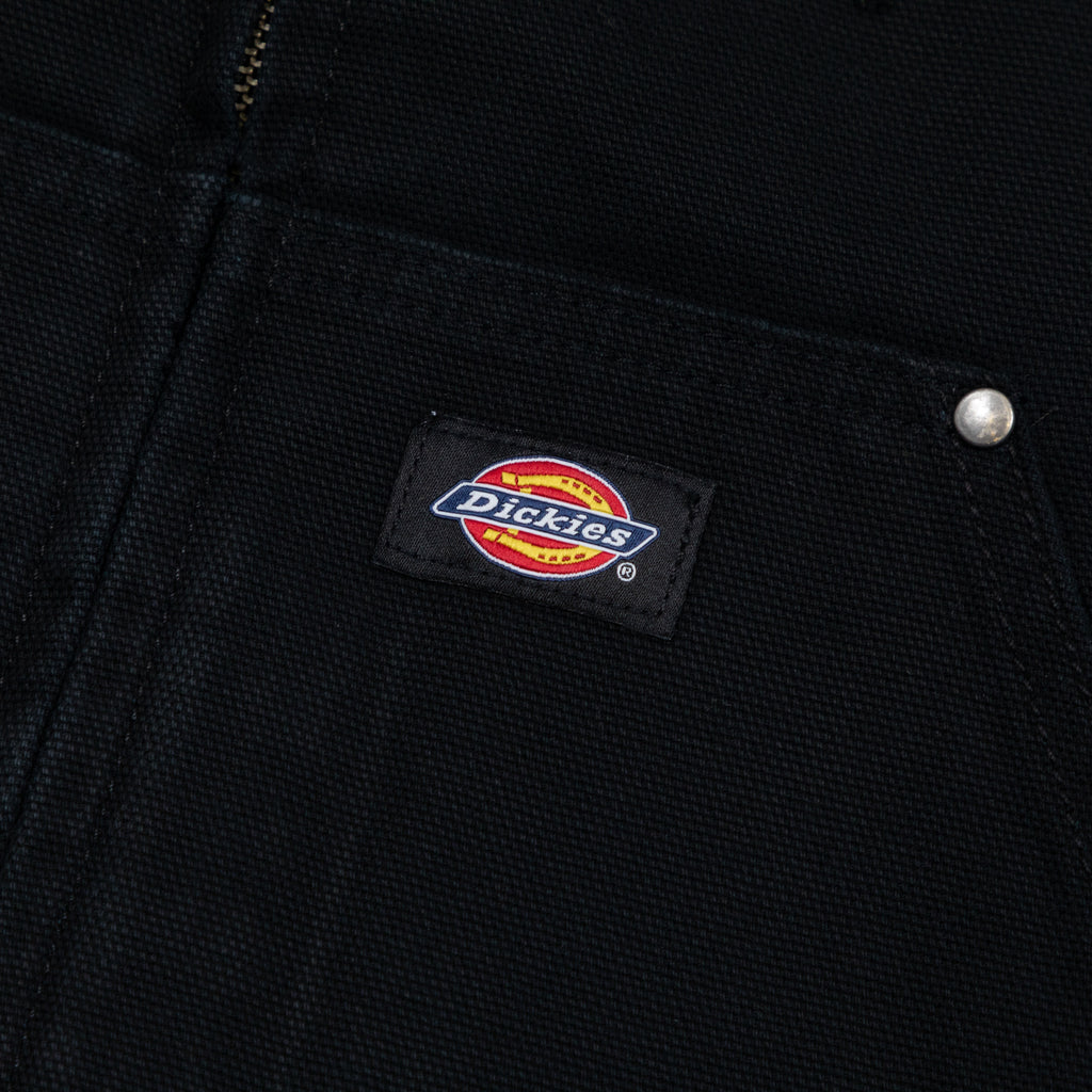 DICKIES Hilham Hooded Canvas Jacket in BLACK