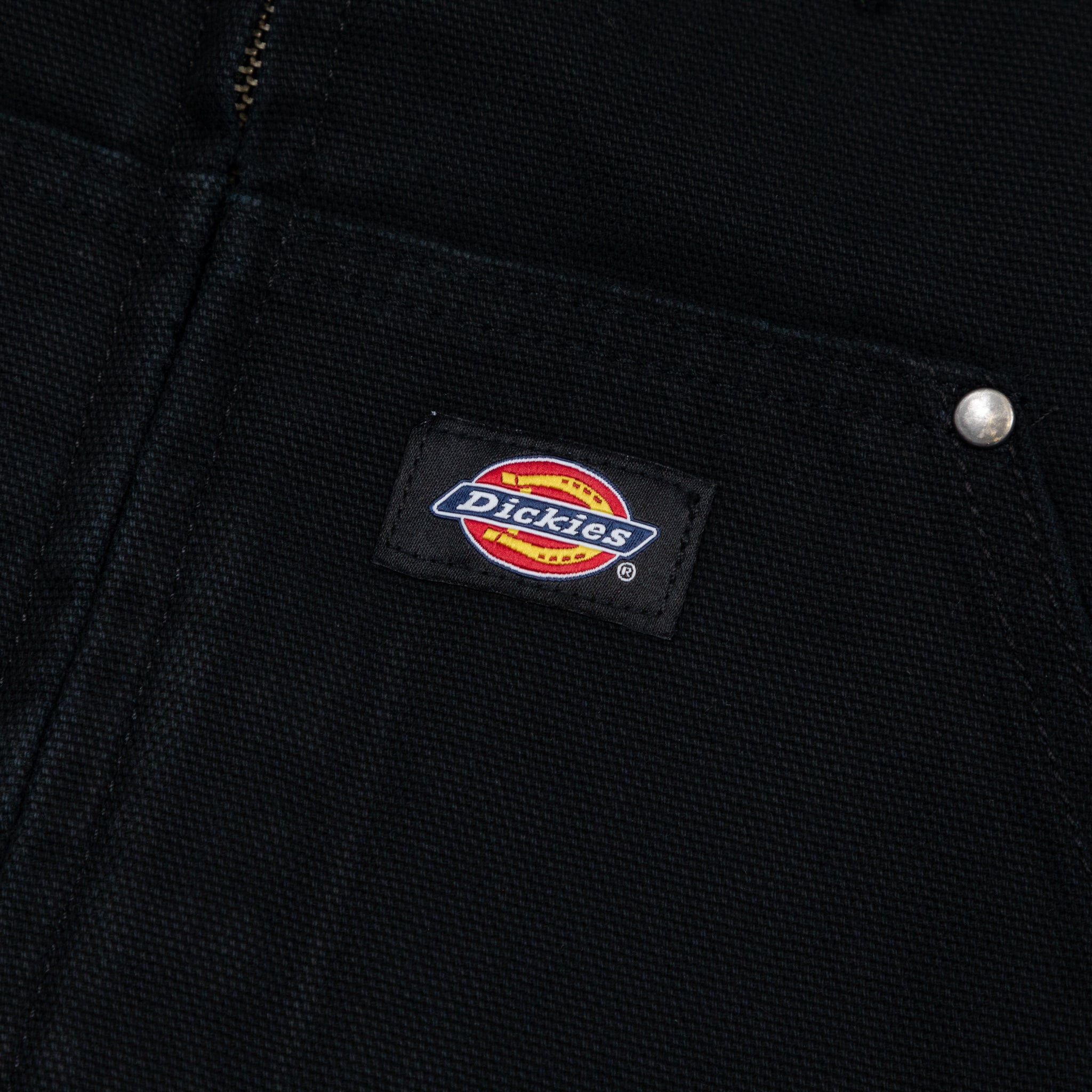 DICKIES Hilham Hooded Canvas Jacket in BLACK