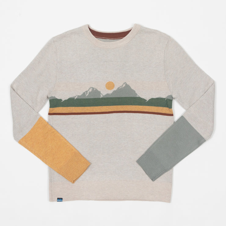 Womens KAVU Hilrose Knit Sweatshirt in CREAM & MULTI