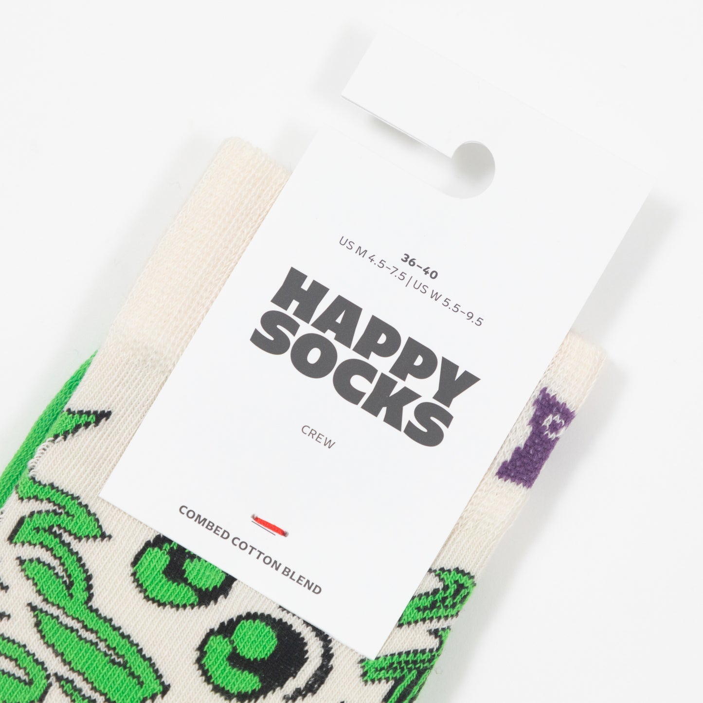 HAPPY SOCKS Hyper Dragon Socks in WHITE & GREEN