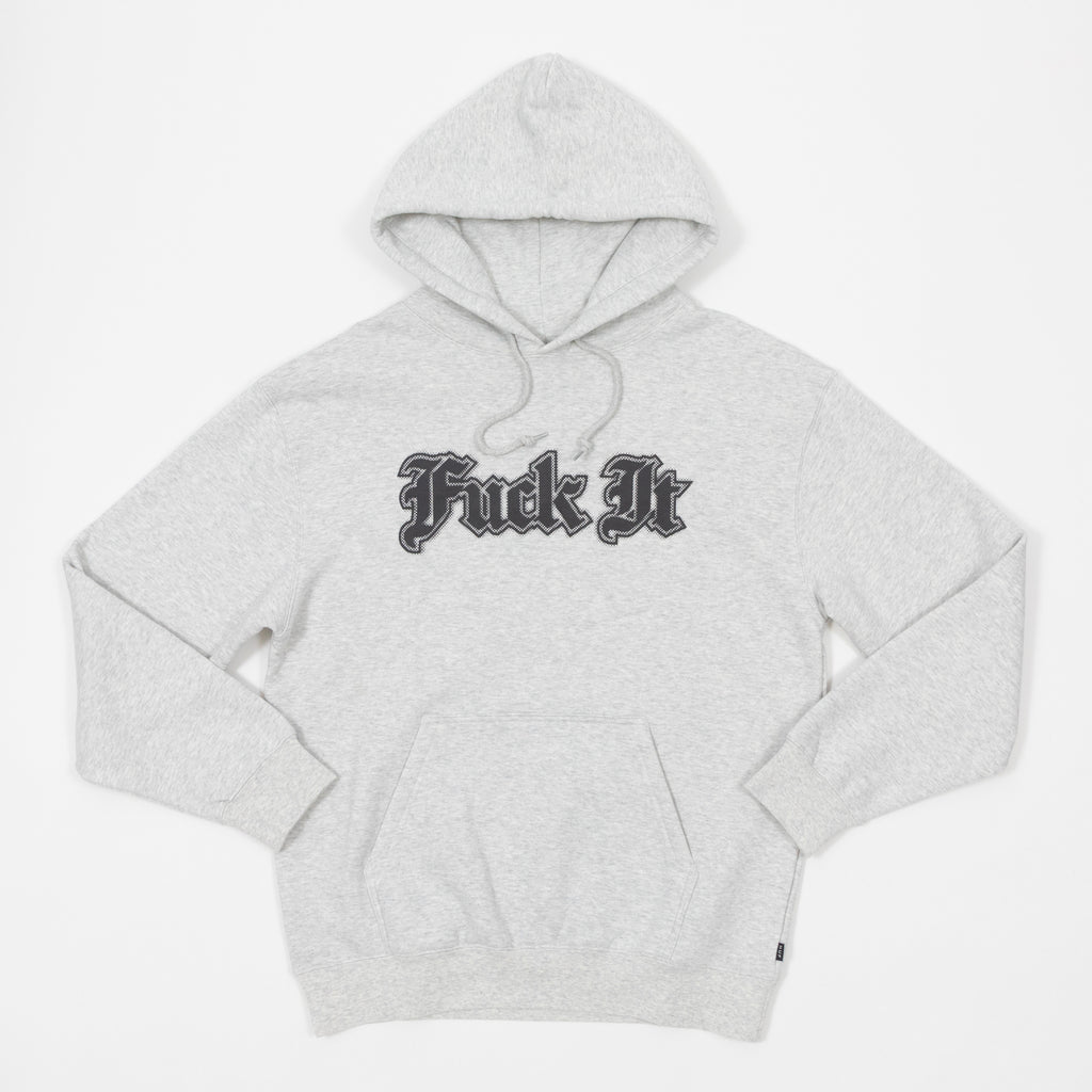 Huf ives hoodie grey front view
