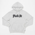 Huf ives hoodie grey front view