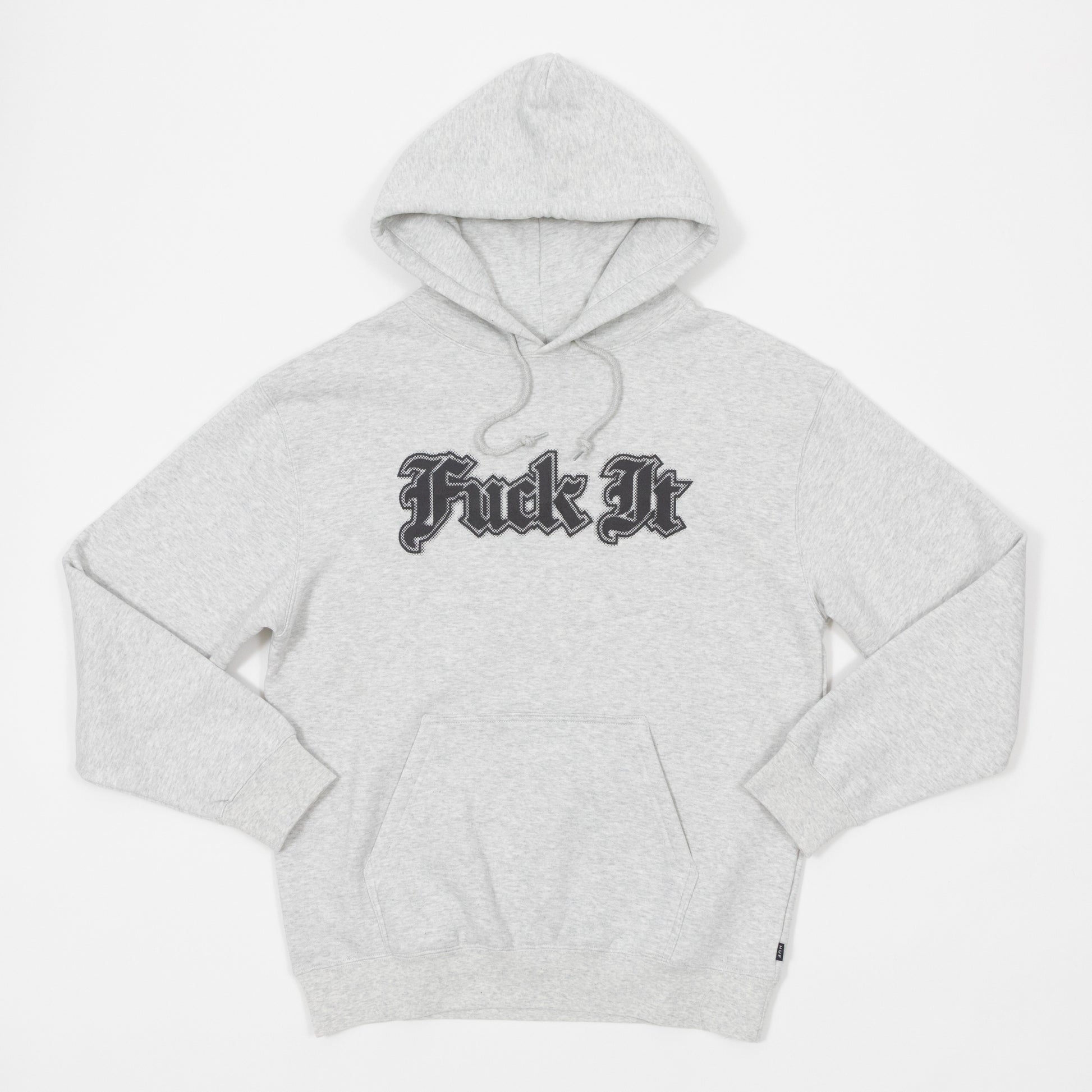 Huf ives hoodie grey front view