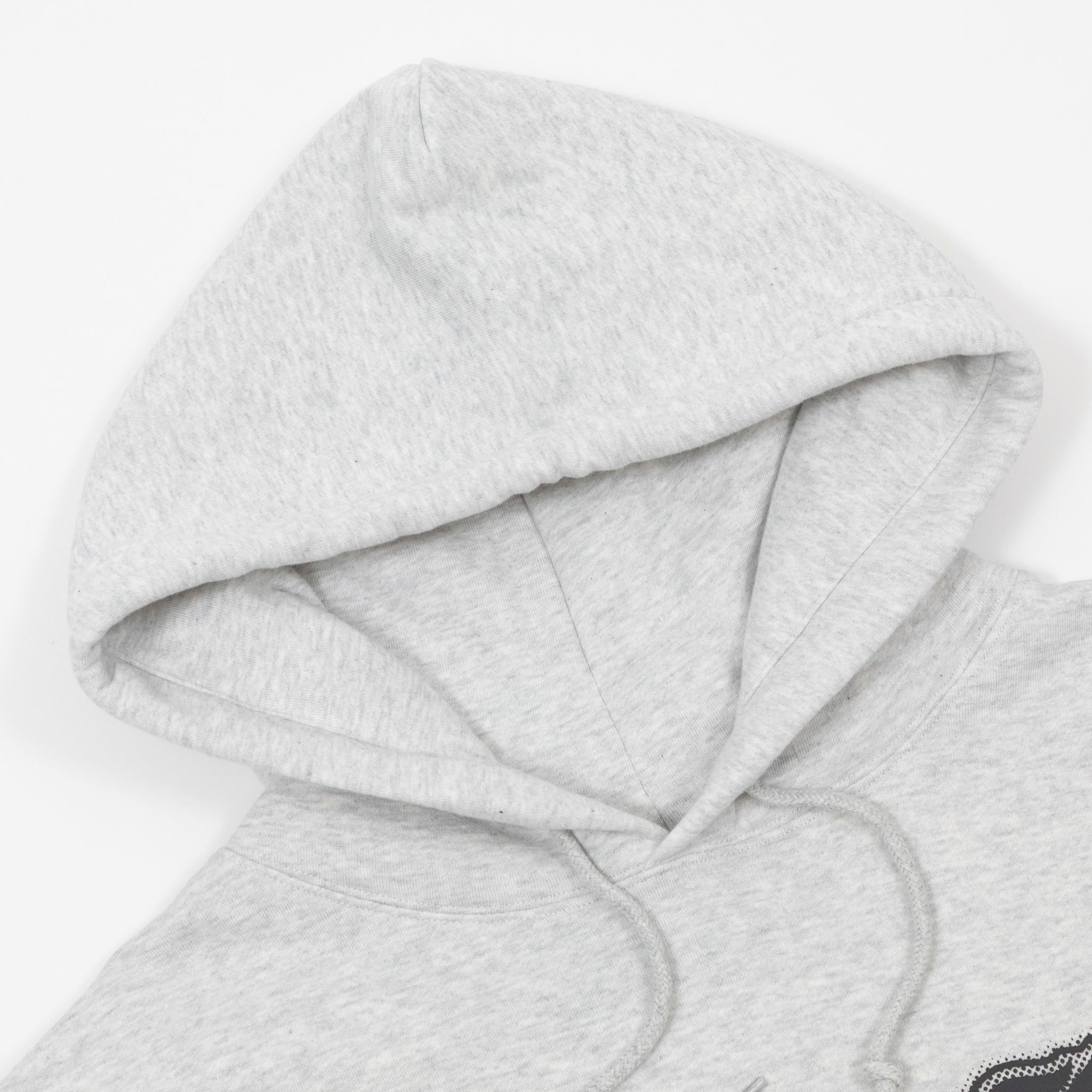 huf ives grey hoodie hooded drawstrings