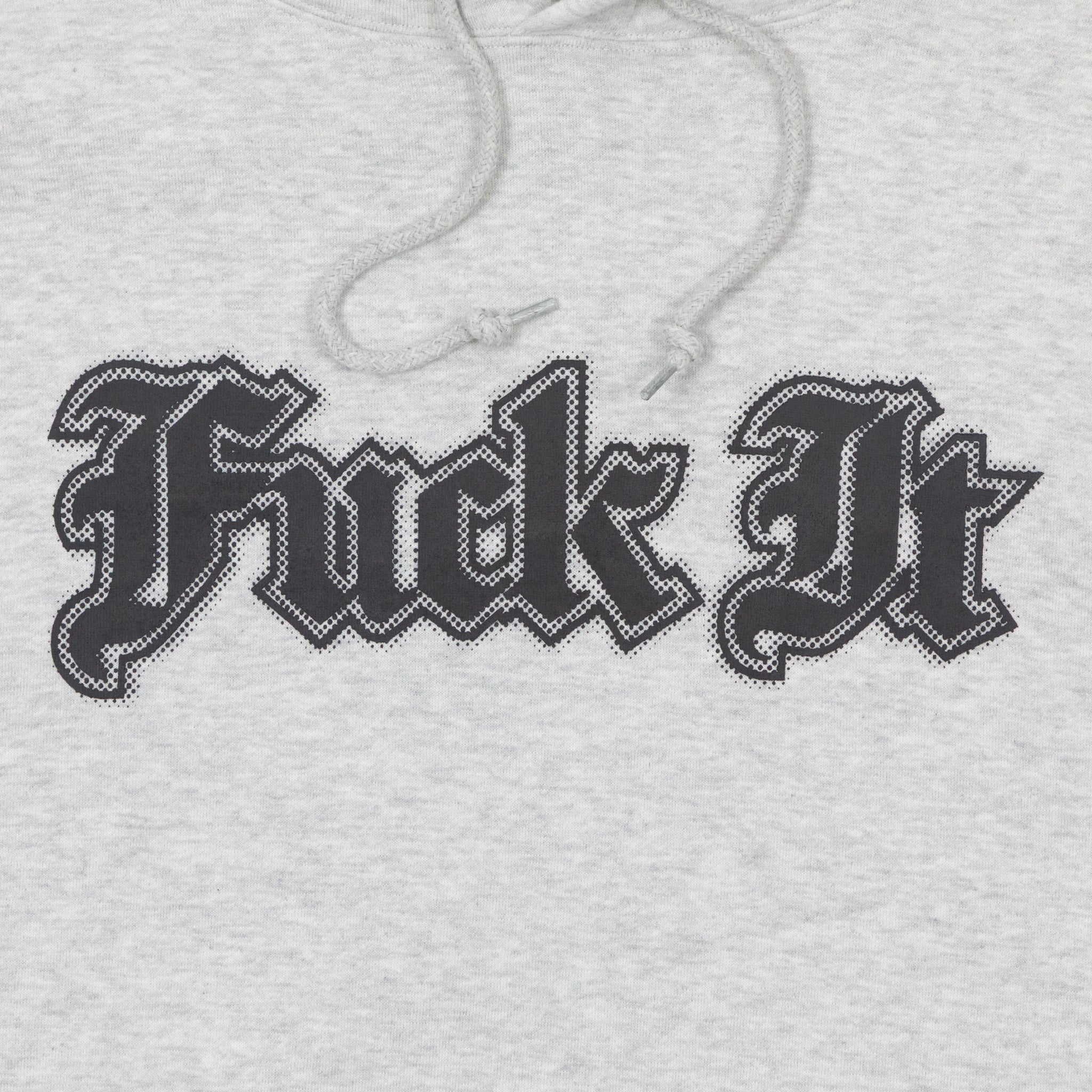 graphic design close up huf hoodie grey