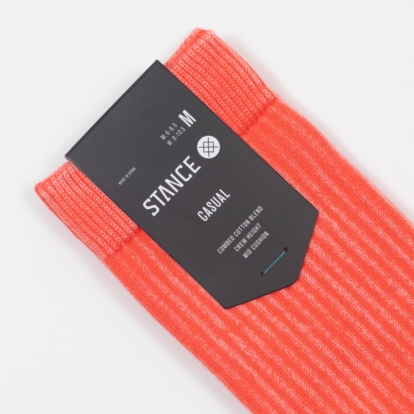 STANCE Icon Dyed Crew Socks in CORAL