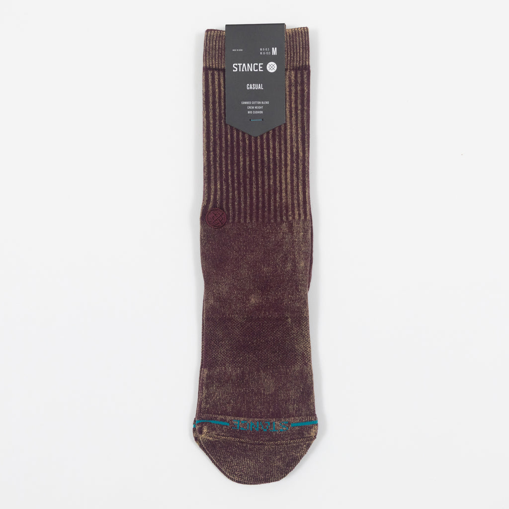 STANCE Icon Dyed Crew Socks in FIG