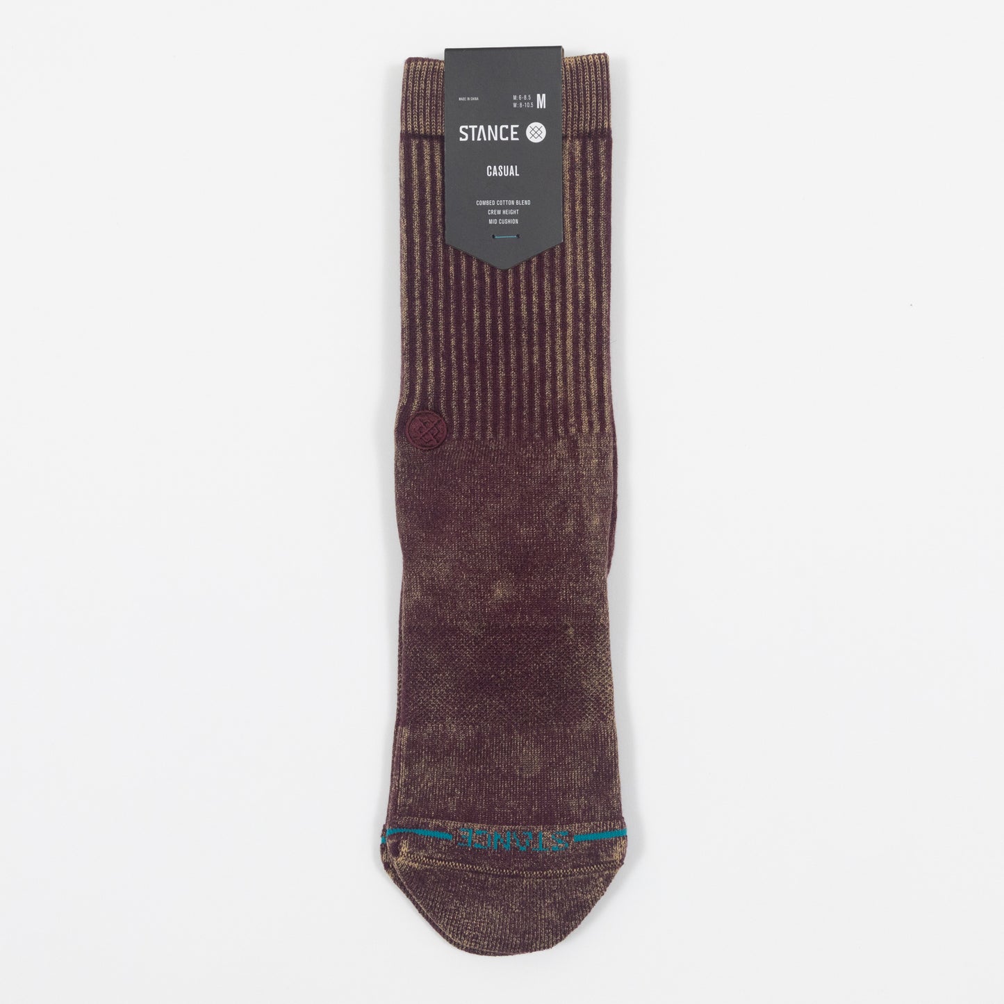 STANCE Icon Dyed Crew Socks in FIG