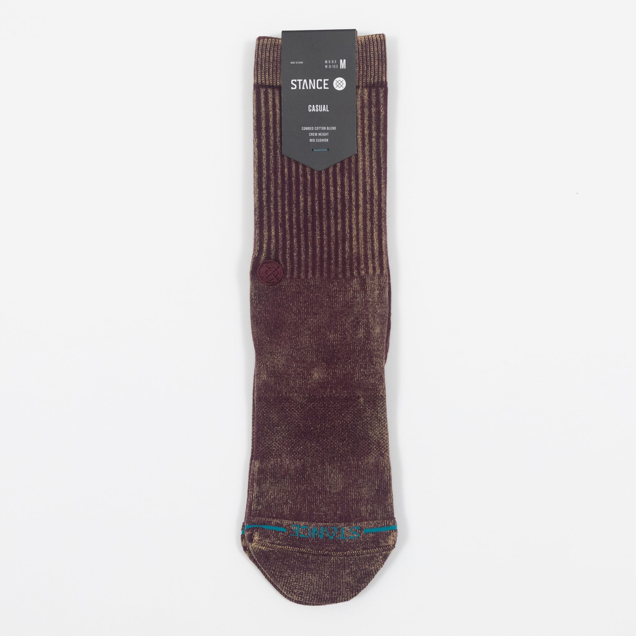 STANCE Icon Dyed Crew Socks in FIG