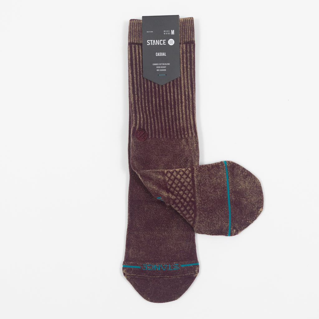 STANCE Icon Dyed Crew Socks in FIG