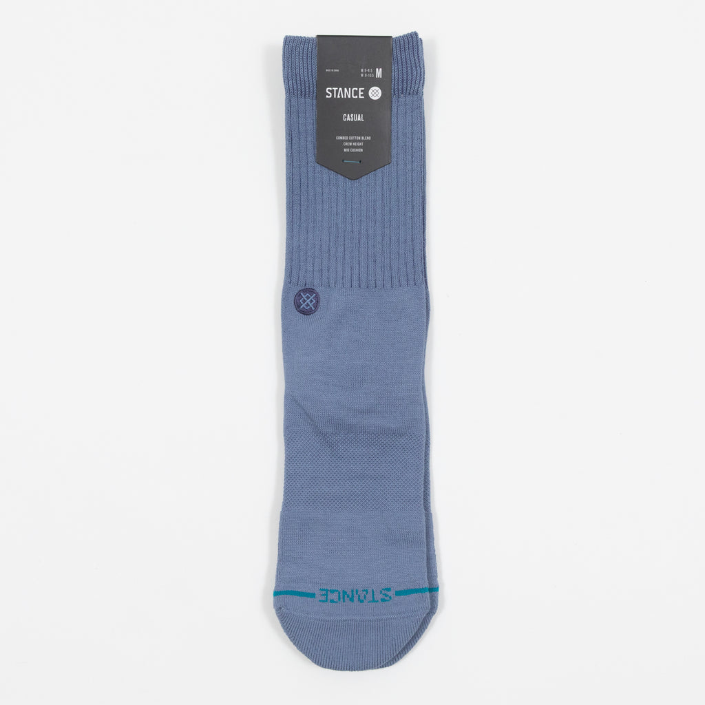 STANCE Icon Dyed Crew Socks in STONE BLUE