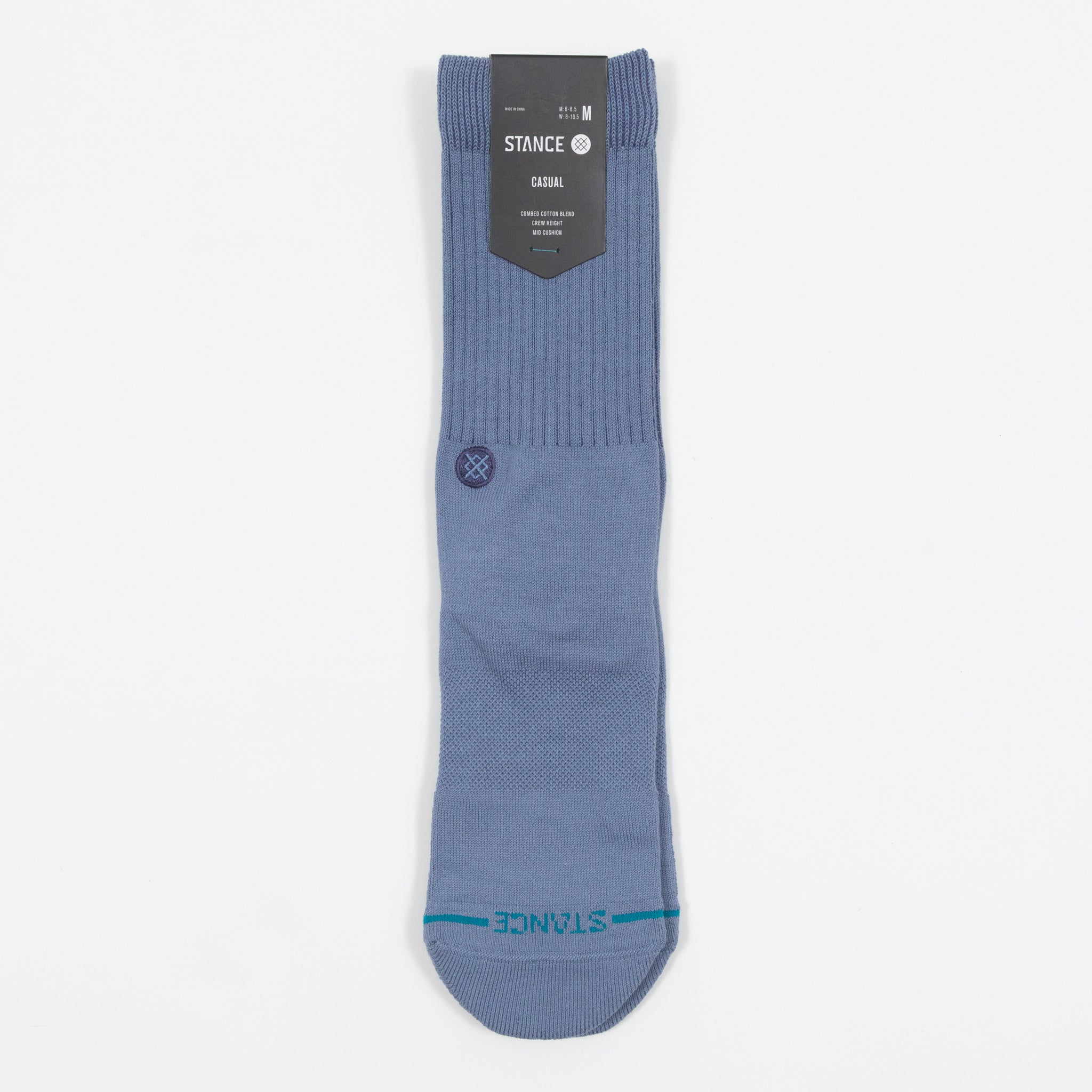 STANCE Icon Dyed Crew Socks in STONE BLUE