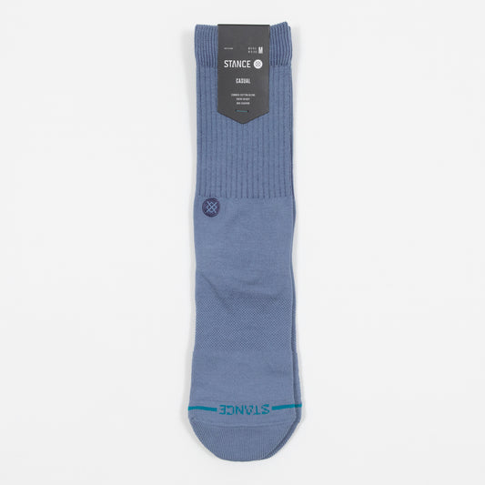 STANCE Icon Dyed Crew Socks in STONE BLUE
