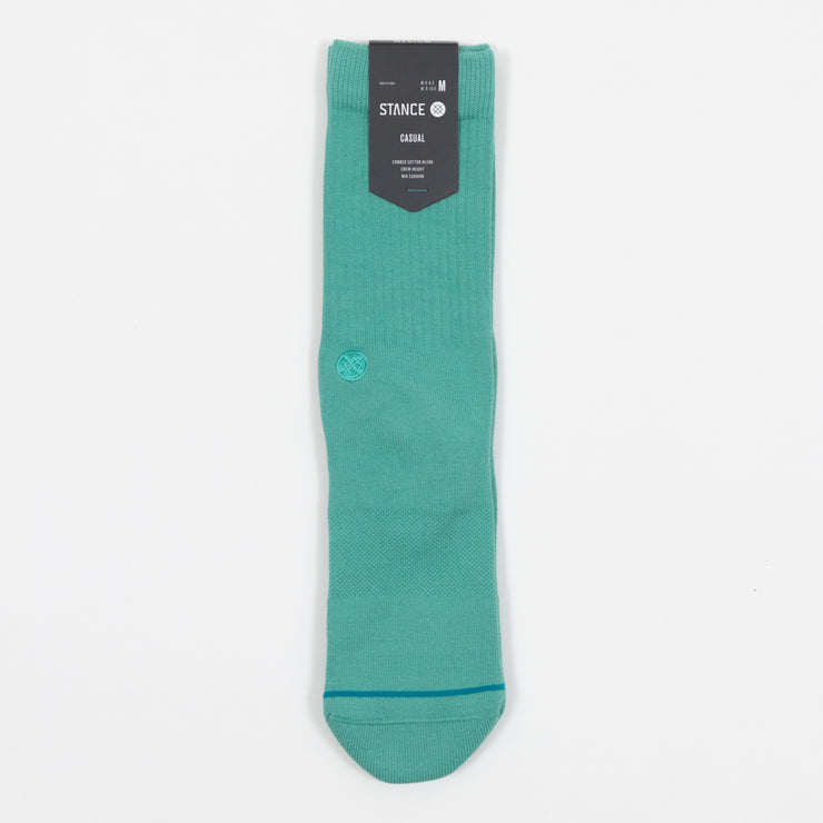 STANCE Icon Classic Crew Socks in TURQUOISE