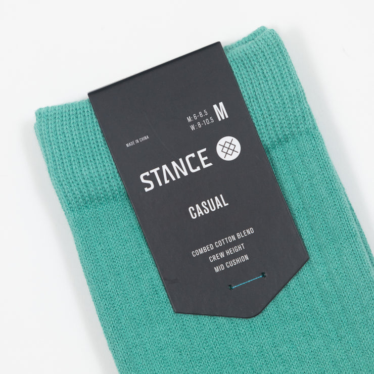 STANCE Icon Classic Crew Socks in TURQUOISE