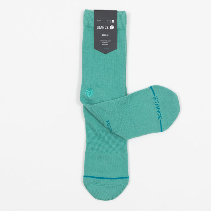 STANCE Icon Classic Crew Socks in TURQUOISE