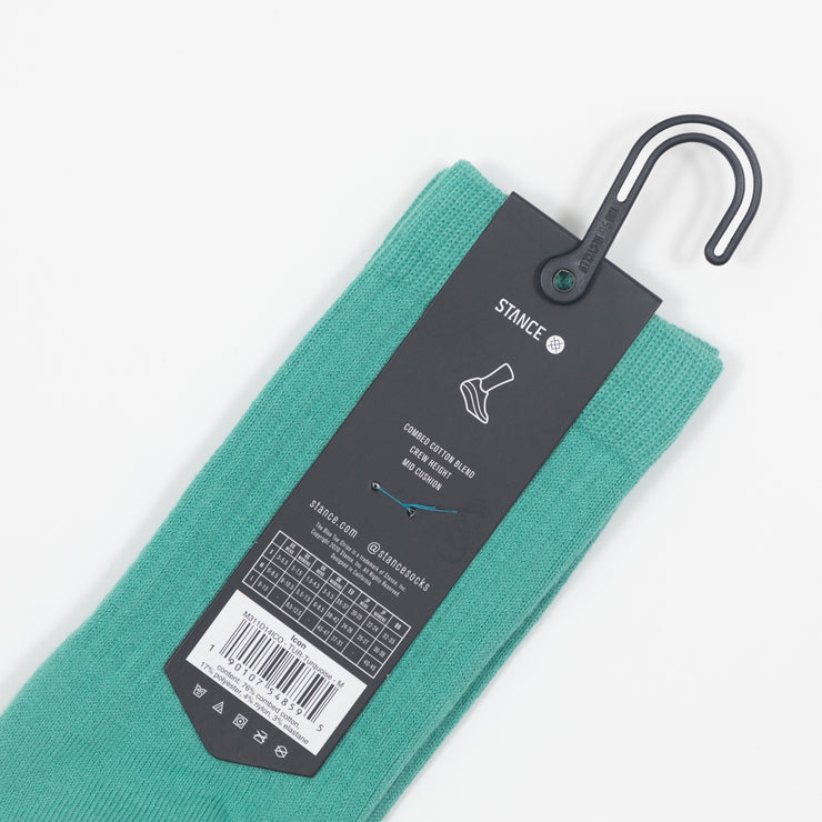 STANCE Icon Classic Crew Socks in TURQUOISE