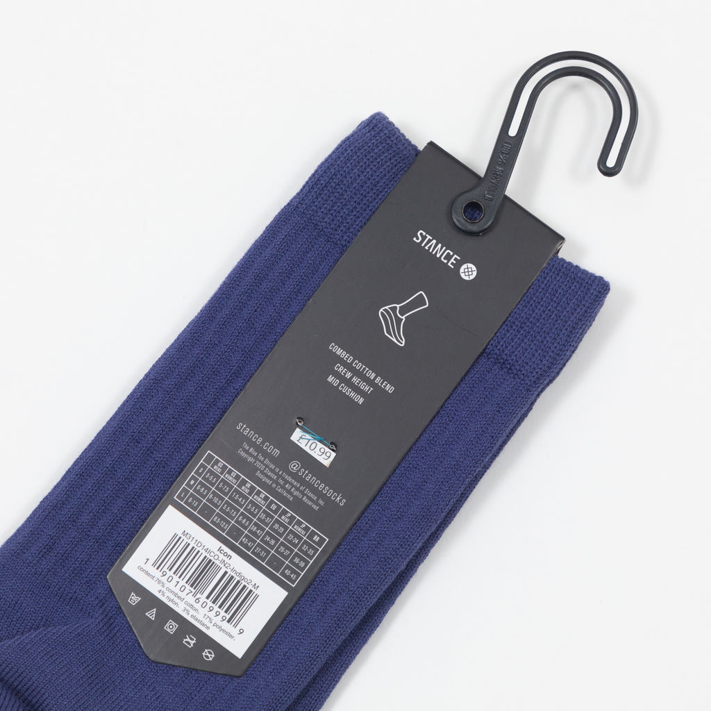 STANCE Icon Crew Socks in INDIGO PURPLE