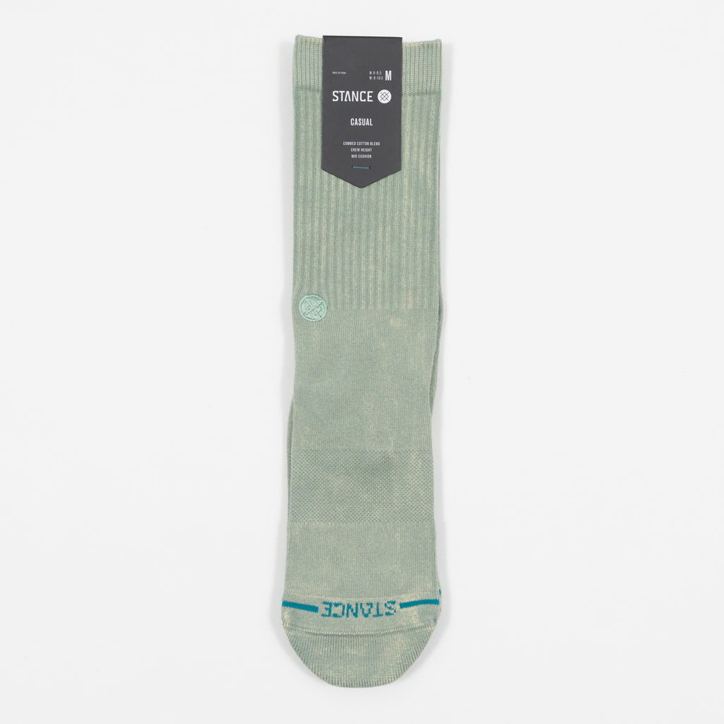 STANCE Icon Dyed Crew Socks in SEA GREEN