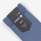 STANCE Icon Dyed Crew Socks in STONE BLUE