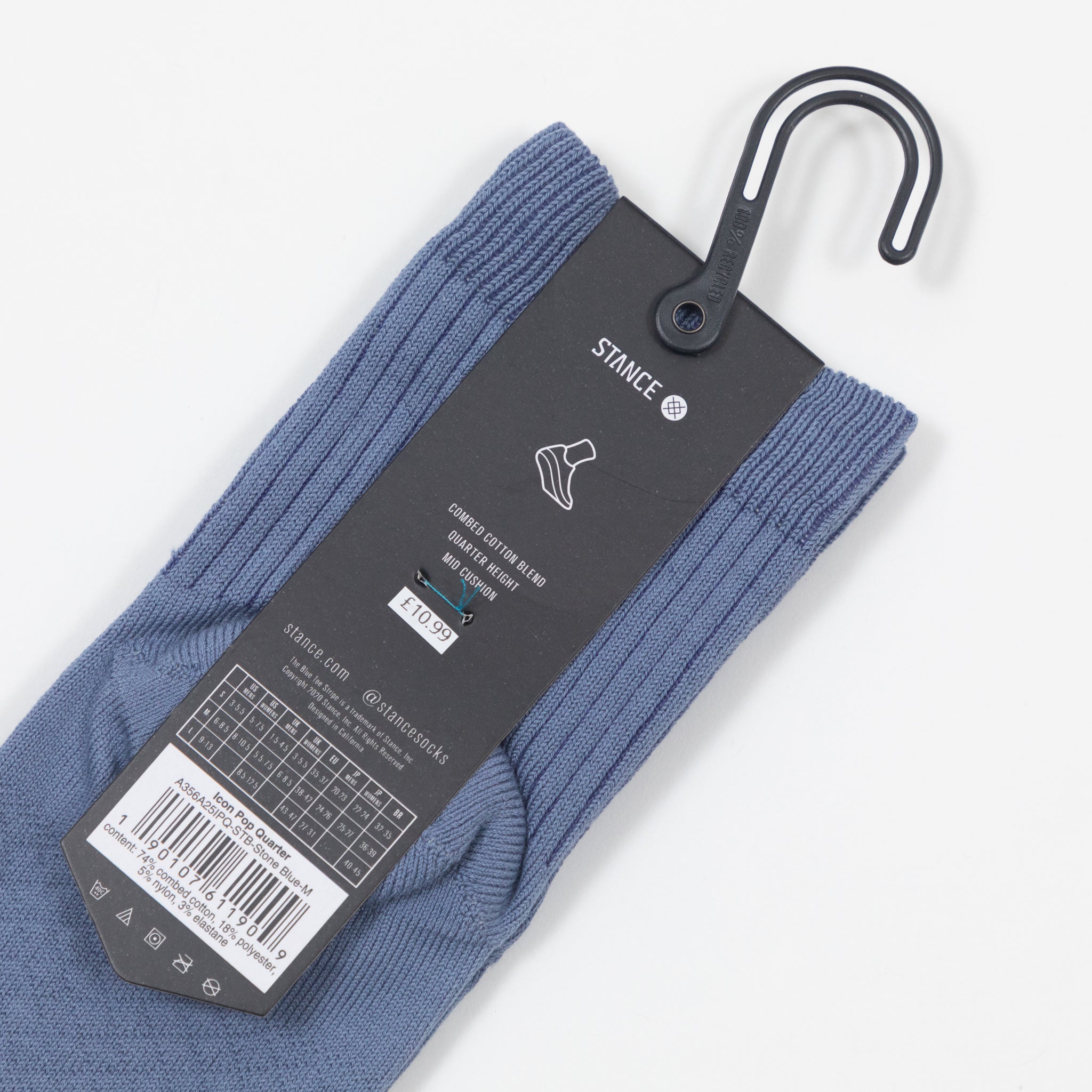 STANCE Icon Pop Quarter Length Socks in BLUE