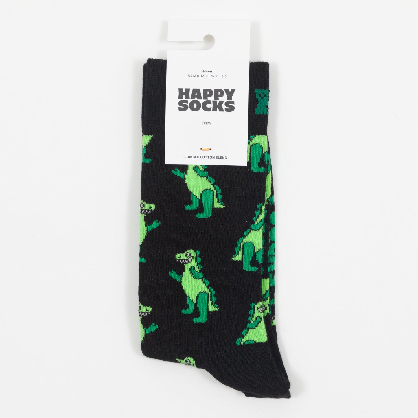 HAPPY SOCKS Inflatable Dino Socks in BLACK & GREEN