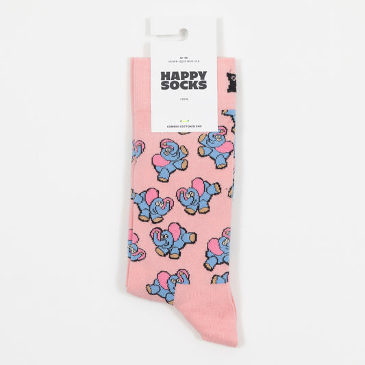 HAPPY SOCKS Inflatable Elephant Socks in LIGHT PINK