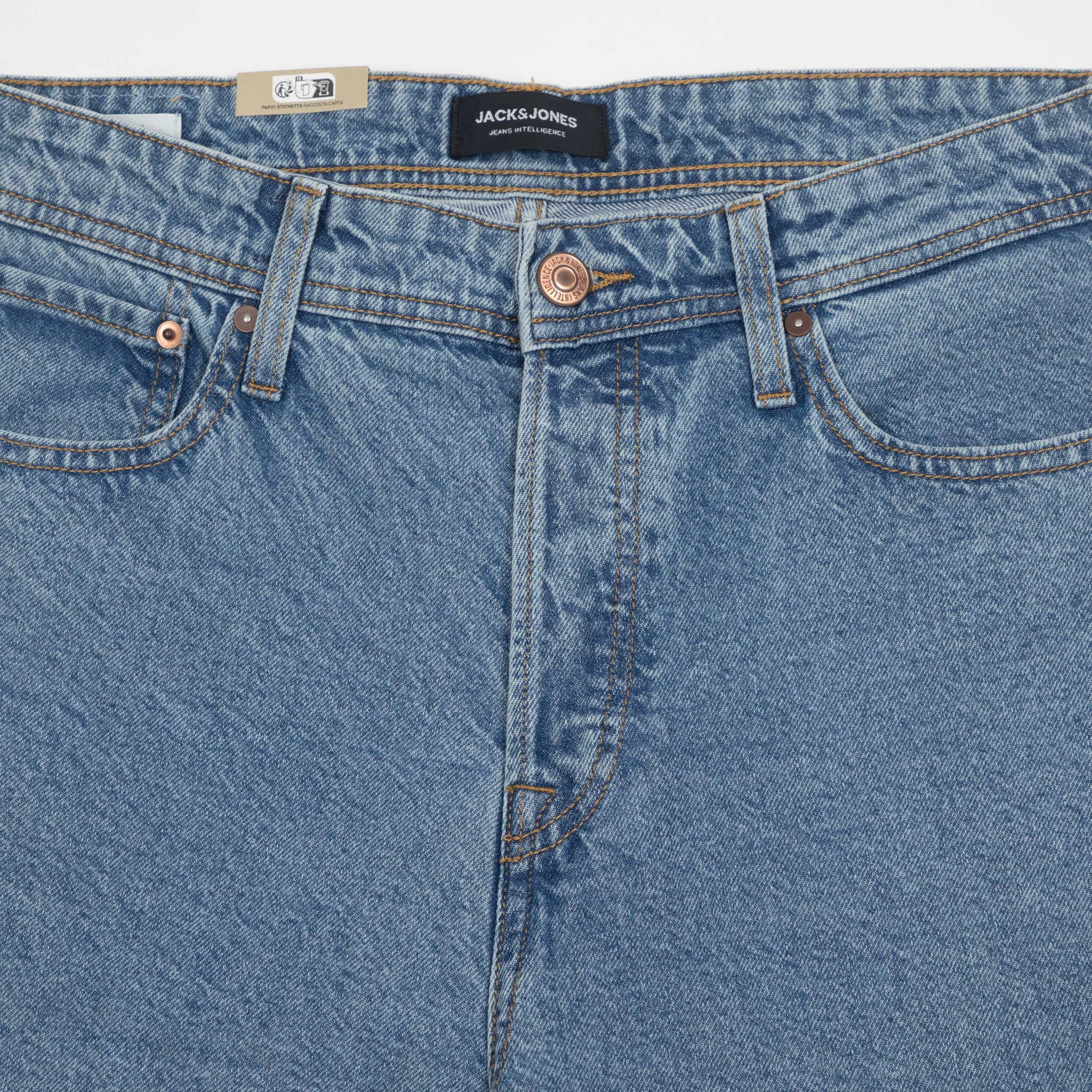JACK & JONES Alex Original Straight Fit Jeans in BLUE