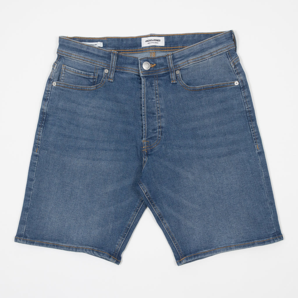JACK & JONES Rick Original Fitted Shorts in BLUE DENIM