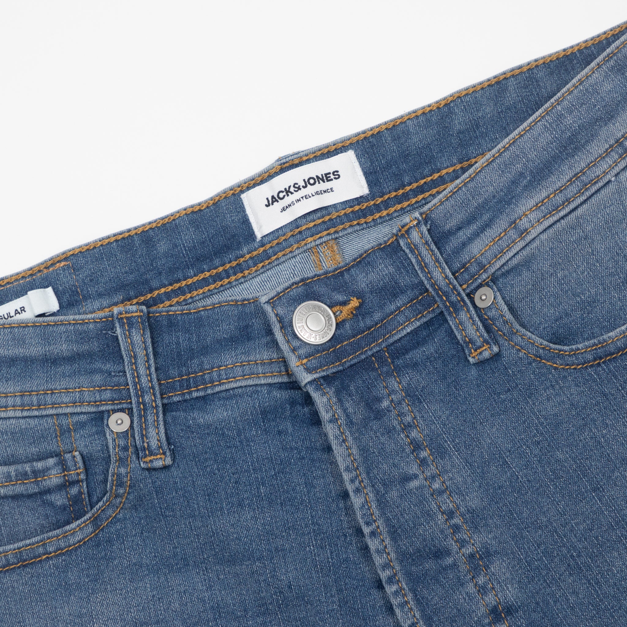 JACK & JONES Rick Original Fitted Shorts in BLUE DENIM