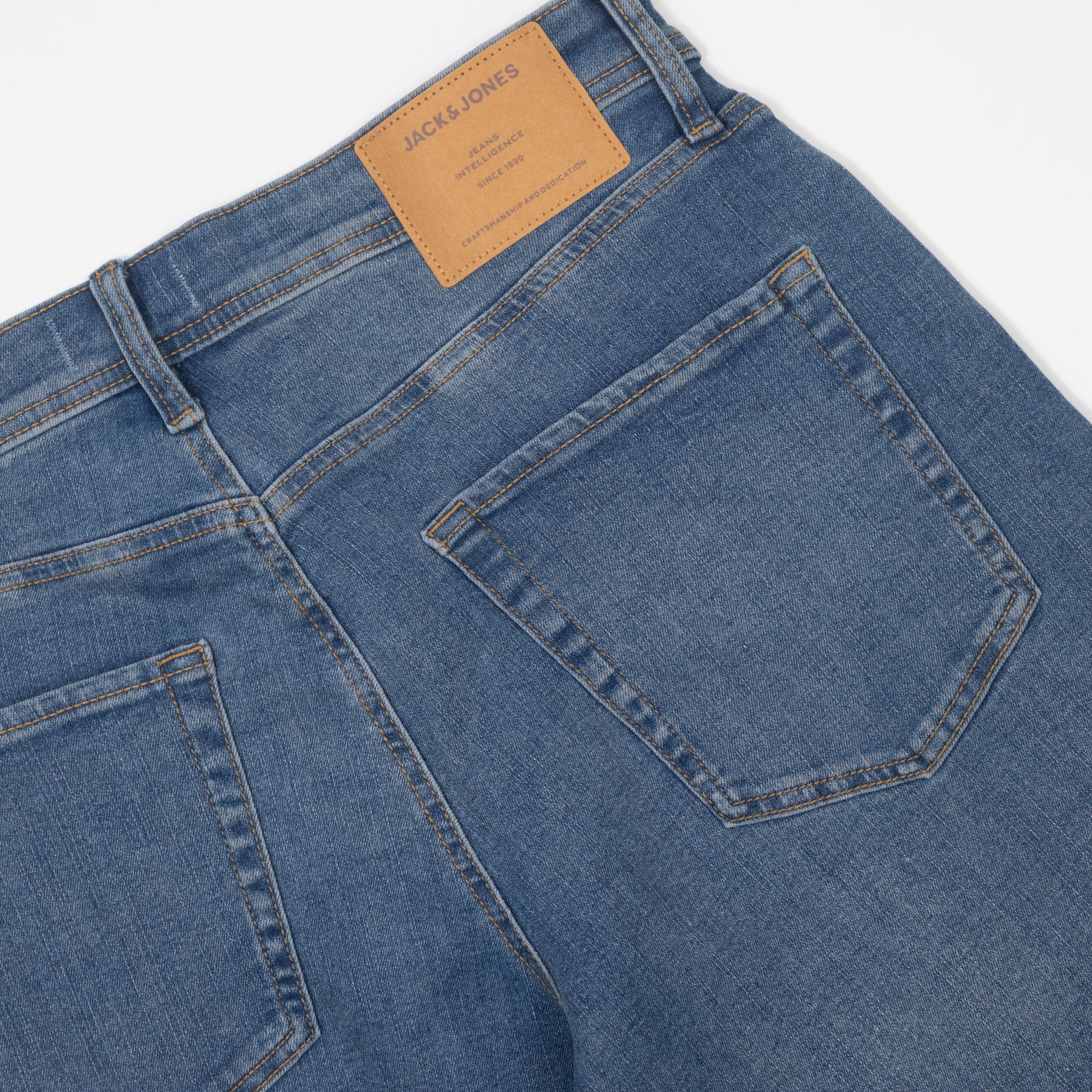 JACK & JONES Rick Original Fitted Shorts in BLUE DENIM