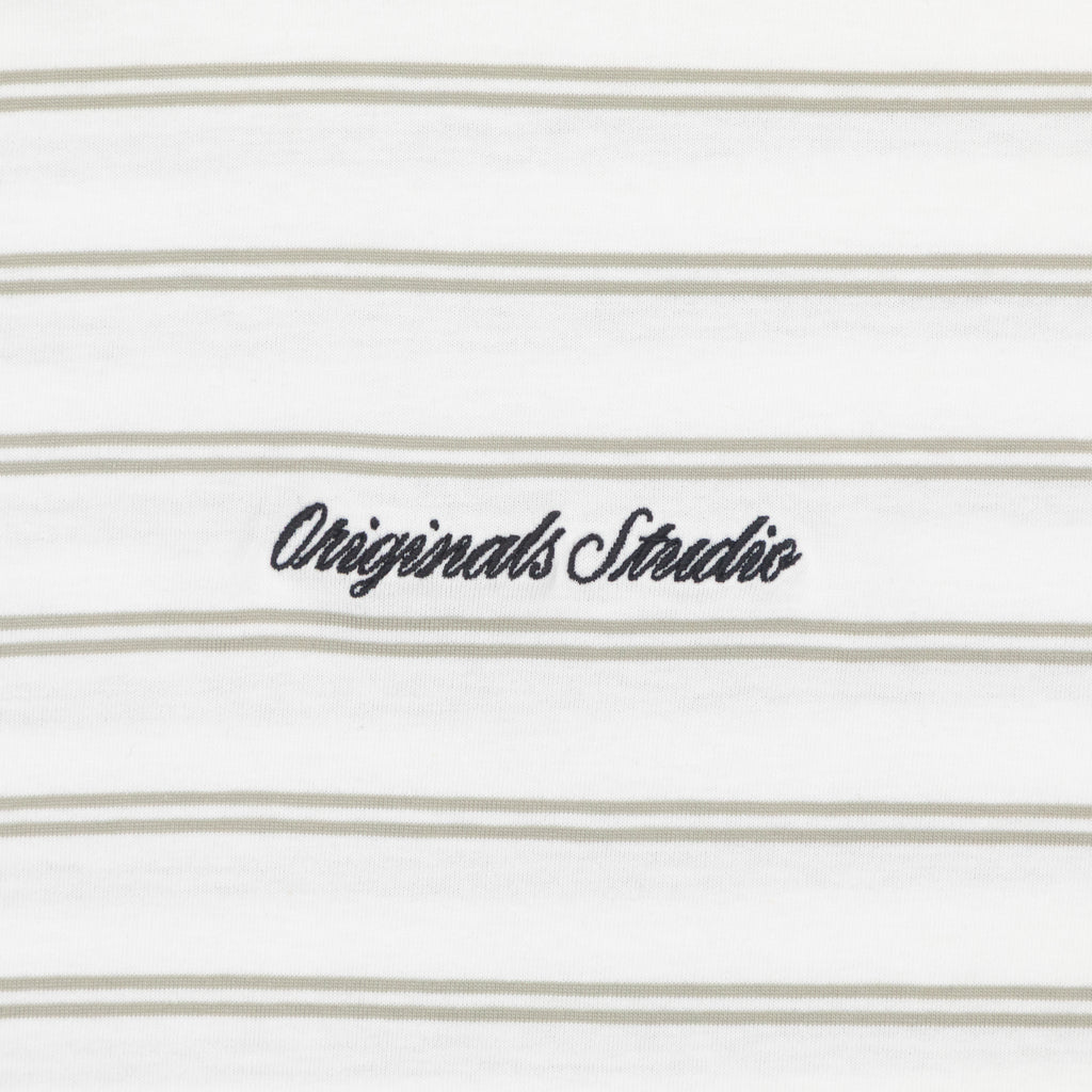 JACK & JONES Stripe T-Shirt in SEAGRASS
