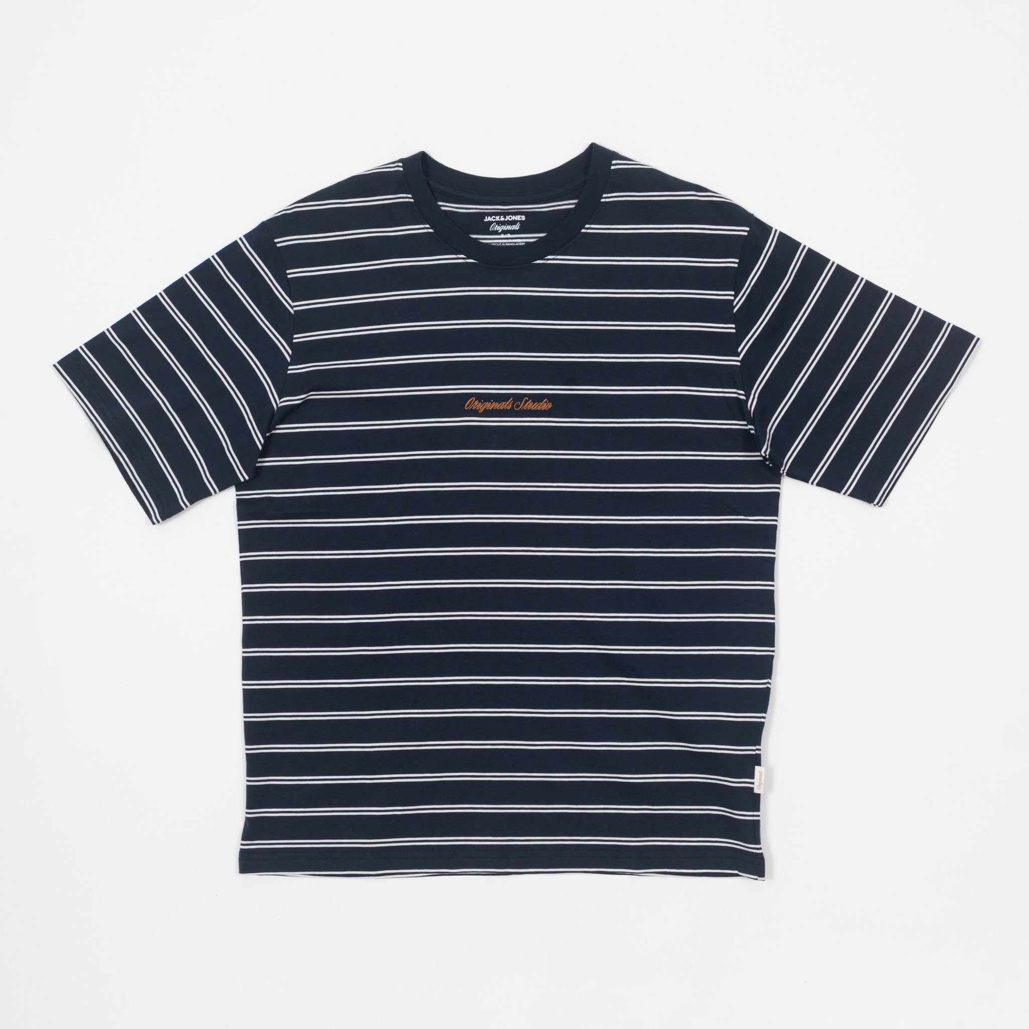 JACK & JONES Stripe T-Shirt in SKY CAPTAIN