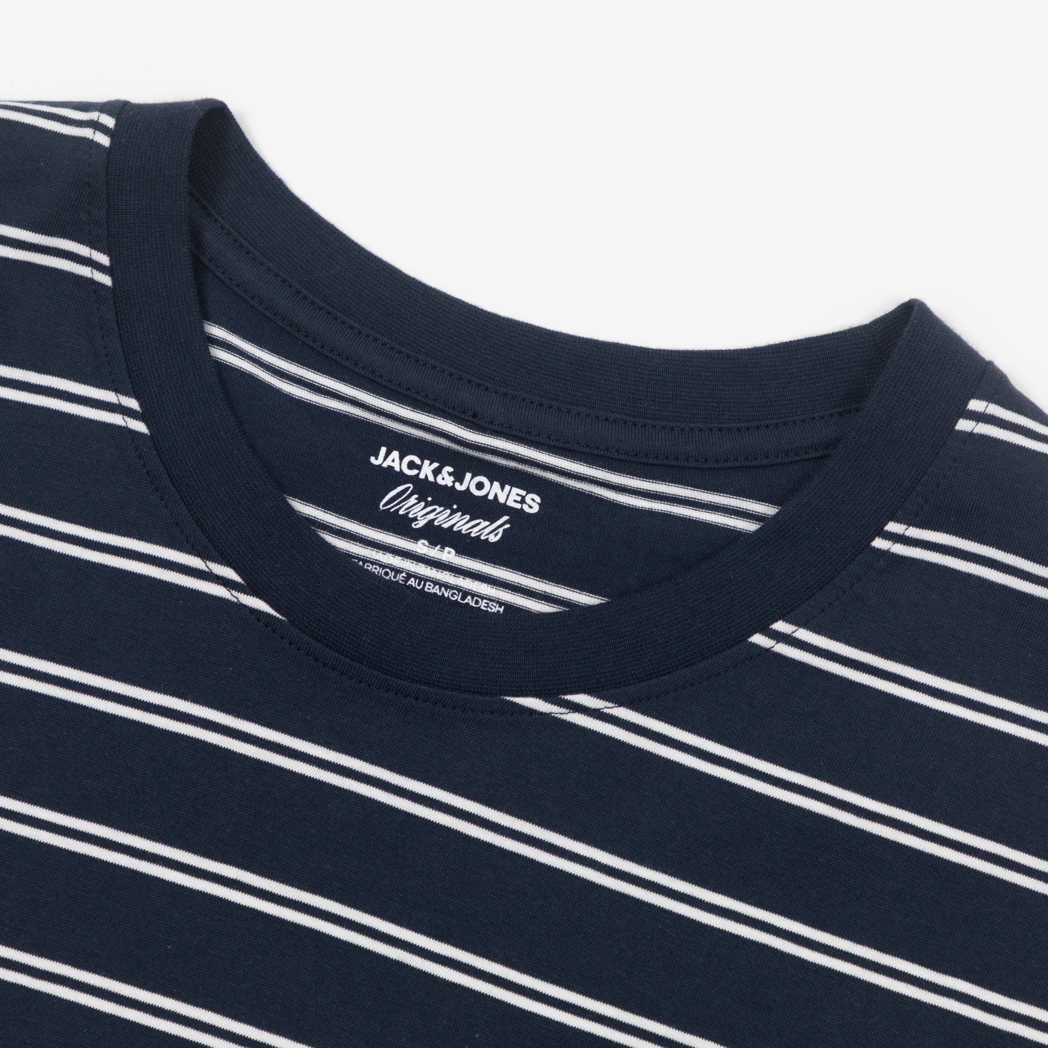 JACK & JONES Stripe T-Shirt in SKY CAPTAIN
