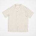 JACK & JONES Coba Stripe Resort Shirt in ANTIQUE WHITE