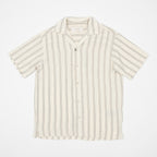 JACK & JONES Coba Stripe Resort Shirt in ANTIQUE WHITE