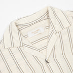 JACK & JONES Coba Stripe Resort Shirt in ANTIQUE WHITE