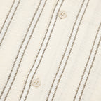 JACK & JONES Coba Stripe Resort Shirt in ANTIQUE WHITE