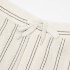 JACK & JONES Jaiden Coba Stripe Jog Shorts in ANTIQUE WHITE