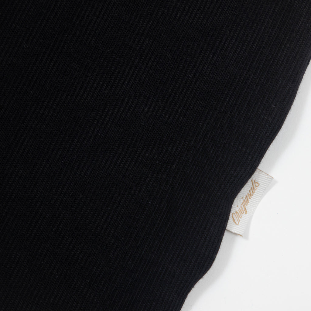 JACK & JONES Split Polo Neck Shirt in BLACK