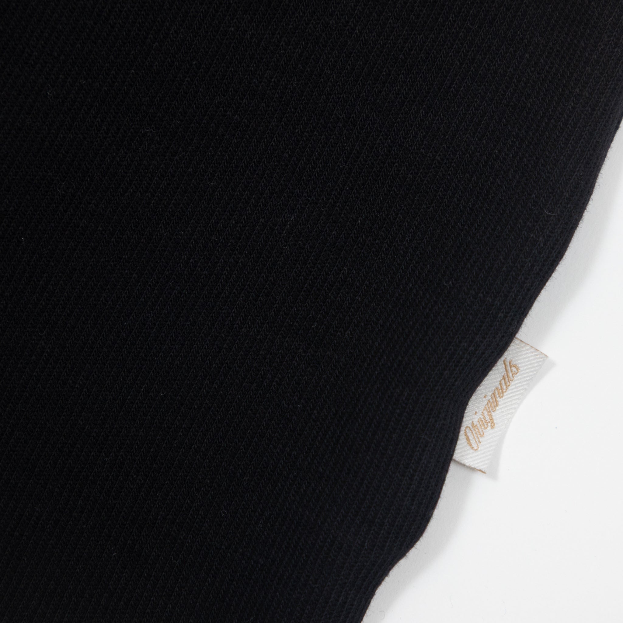 JACK & JONES Split Polo Neck Shirt in BLACK