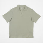 JACK & JONES Split Polo Neck Shirt in GREEN
